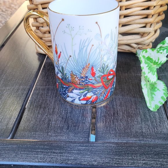 Lomonosov Imperial Bone China Porcelain Coffee Mug Idyll Kalenda 400 Ml/14.1 Fl. - Picture 2 of 11